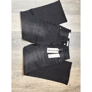 Katch Me Women's Charcoal Casual‎ Mid-Rise Wide-Leg Jeans Size M